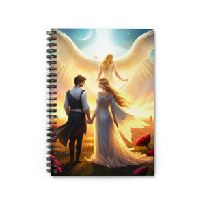 Spiral Notebook - Ruled Line  Lovers with Guardian Angel