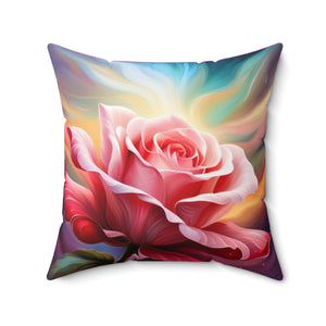 Single Blooming Rose Fantasy Pillow