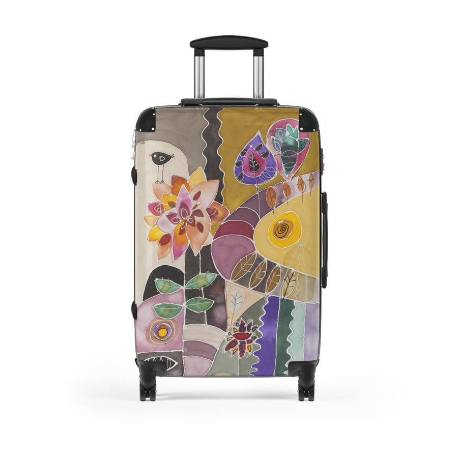 Suitcase Abstract Folk Art