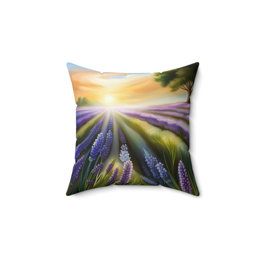 Lavender Flowers Fantasy Painting Pillows in 4 Sizes