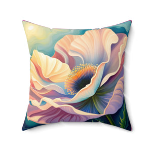 Poppy Painting Spun Polyester Square Pillow
