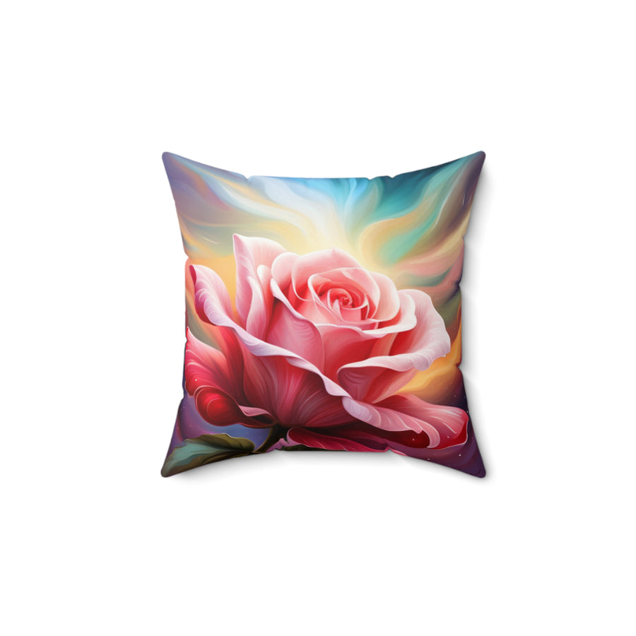 Single Blooming Rose Fantasy Pillow