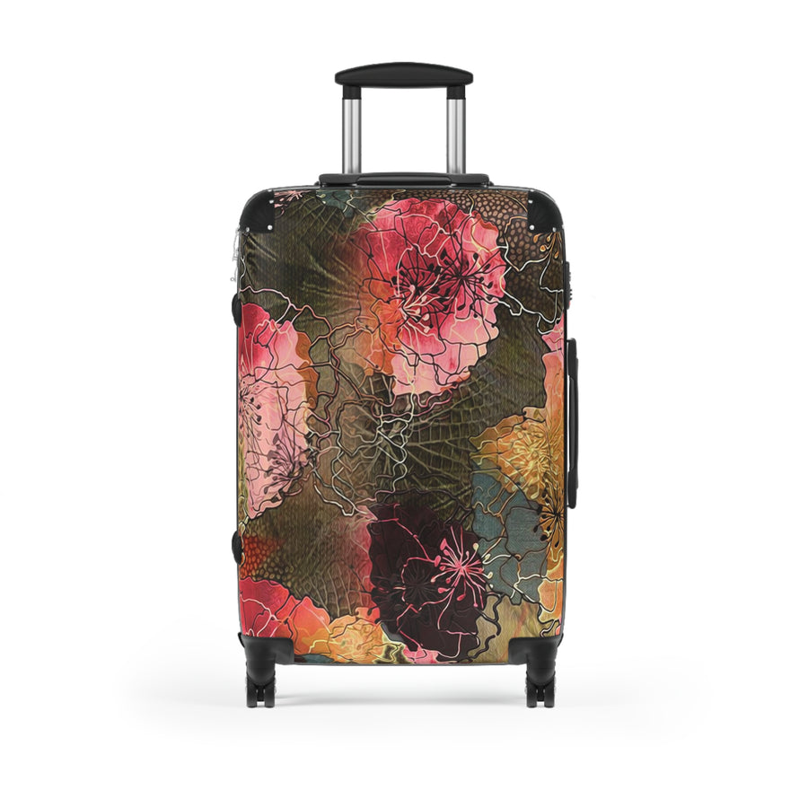 Suitcase Custom Flower Art Design