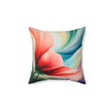 Flower Art Spun Polyester Square Pillow