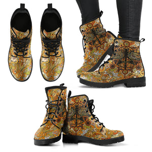 Dragonfly Henna Women's Leather Boots