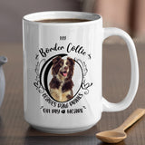 Border Collie- My Border Collie Leaves Paw Prints On My Heart White Coffee Mug