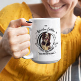 Border Collie- My Border Collie Leaves Paw Prints On My Heart White Coffee Mug