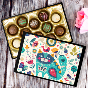 Delicious Truffles With Cat Lovers Keepsake Box