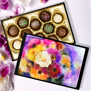 Truffles With Beautiful Flower Watercolors Keepsake Box