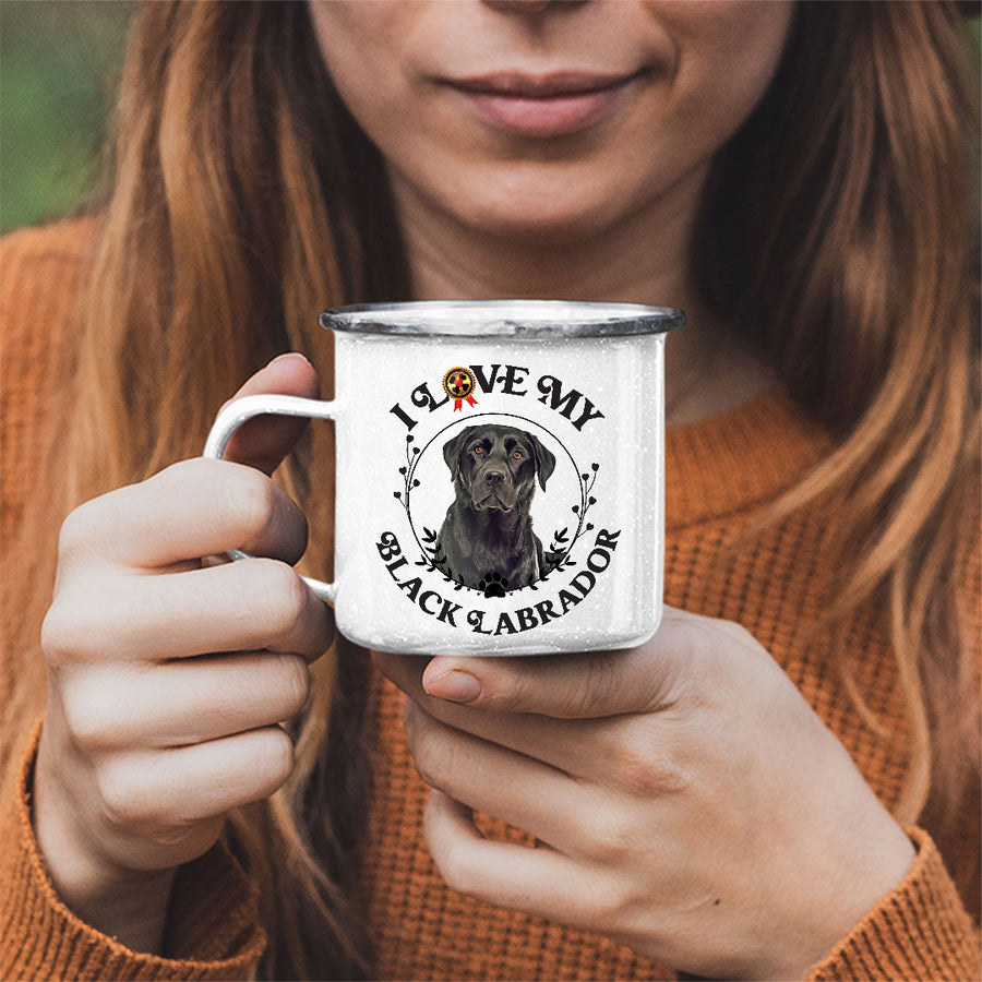 Black Lab: I Love My Black Labrador  Stainless Steel Camping Mug