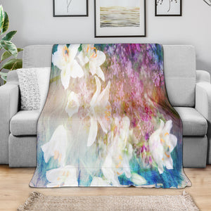 Lilies Watercolor Premium Blanket
