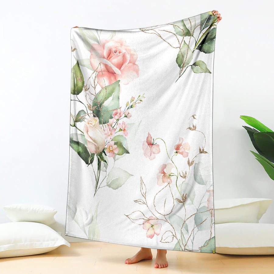 Romantic Rose Premium Art Blanket