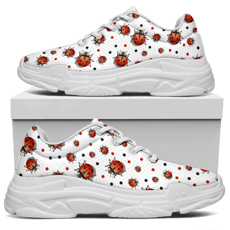Ladybug Chunky Sneakers (White)
