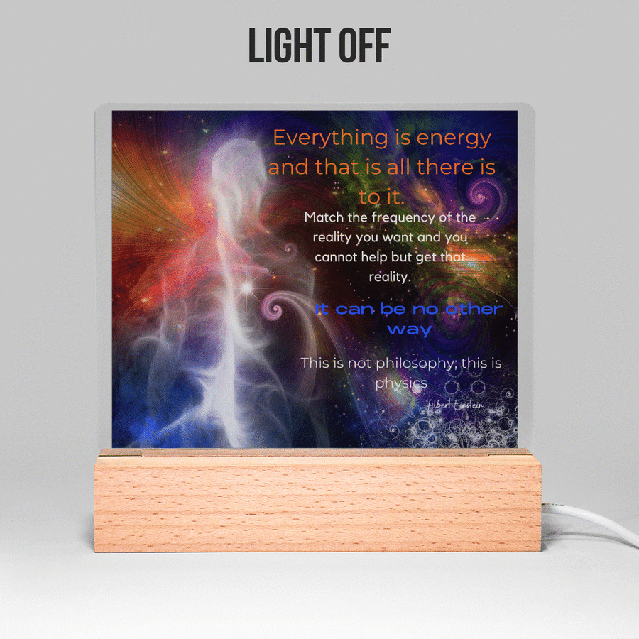 You Are a Creator Everything is Energy Wisdom of Albert Einstein Acrylic Sign for Motivation